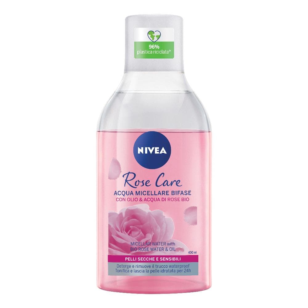 Nivea Acqua Micellare Rose Care Per Pelli Secche e Sensibili 400 Ml