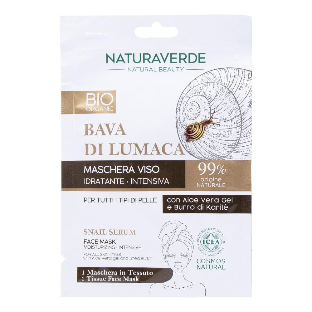Maschera viso idratante alla bava di lumaca