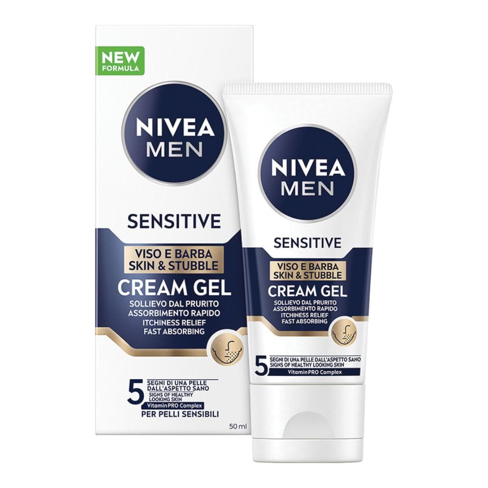 Nivea sensitive crema gel viso e barba 50ml