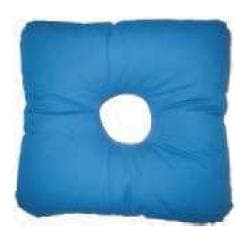 CUSCINO ANTIDECUBITO KOMETA IN FIBRA CAVA SILICONATA CON FORO ANATOMICO 42X42X6 CM