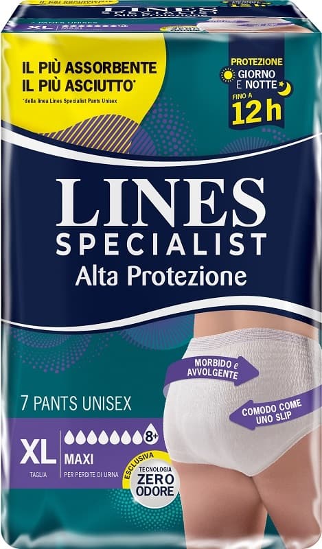 LINES SPECIALIST PANTS MAXI XL 7 PANNOLONI MUTANDINA ALTA PROTEZIONE