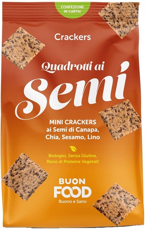 BUON FOOD QUADROTTI AI SEMI CRACKERS BIO 200 G