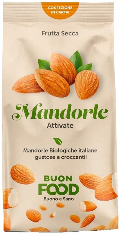BUON FOOD MANDORLE ATTIVATE FRUTTA SECCA BIO 200 G