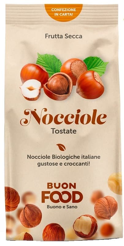 BUON FOOD NOCCIOLE TOSTATE FRUTTA SECCA BIO 200 G