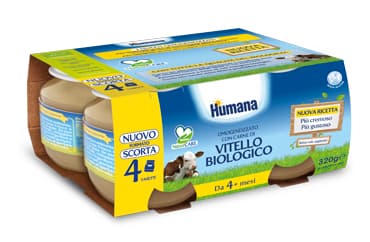 Humana omogeneizzato vitello bio 4 x 80 g