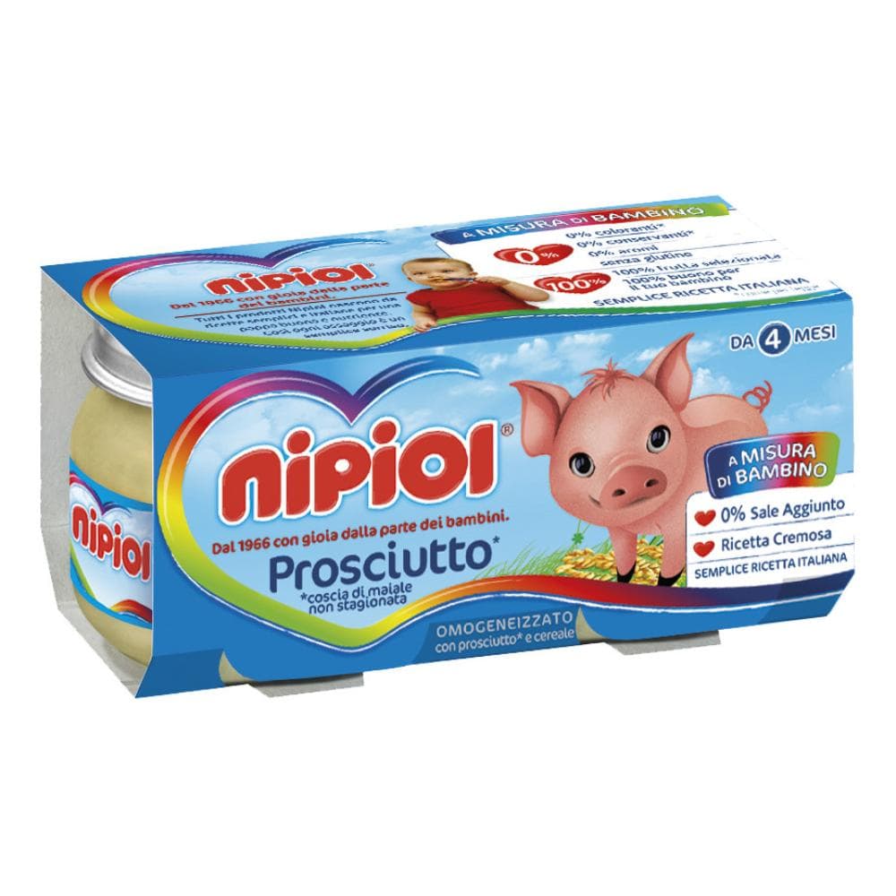 Nipiol omogeneizzato prosciutto 2 vasetti da 80 g