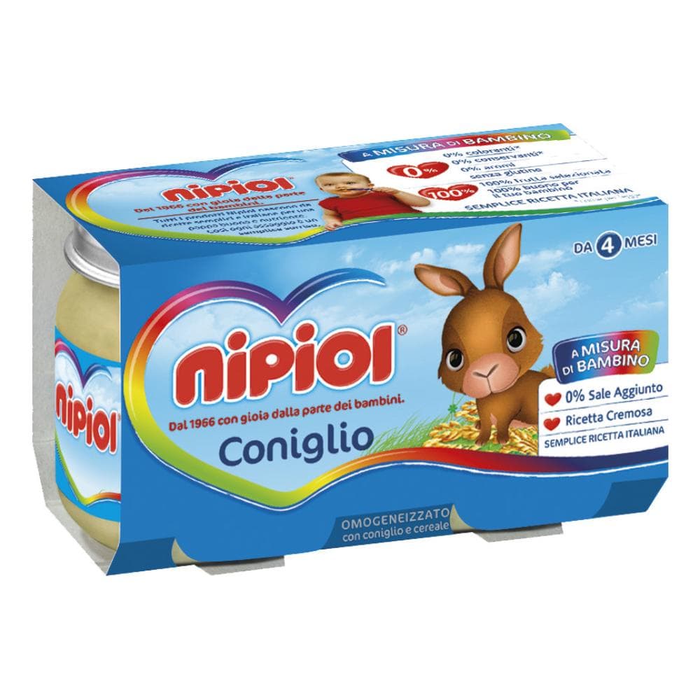 Nipiol omogeneizzato coniglio 120 g x 2 pezzi