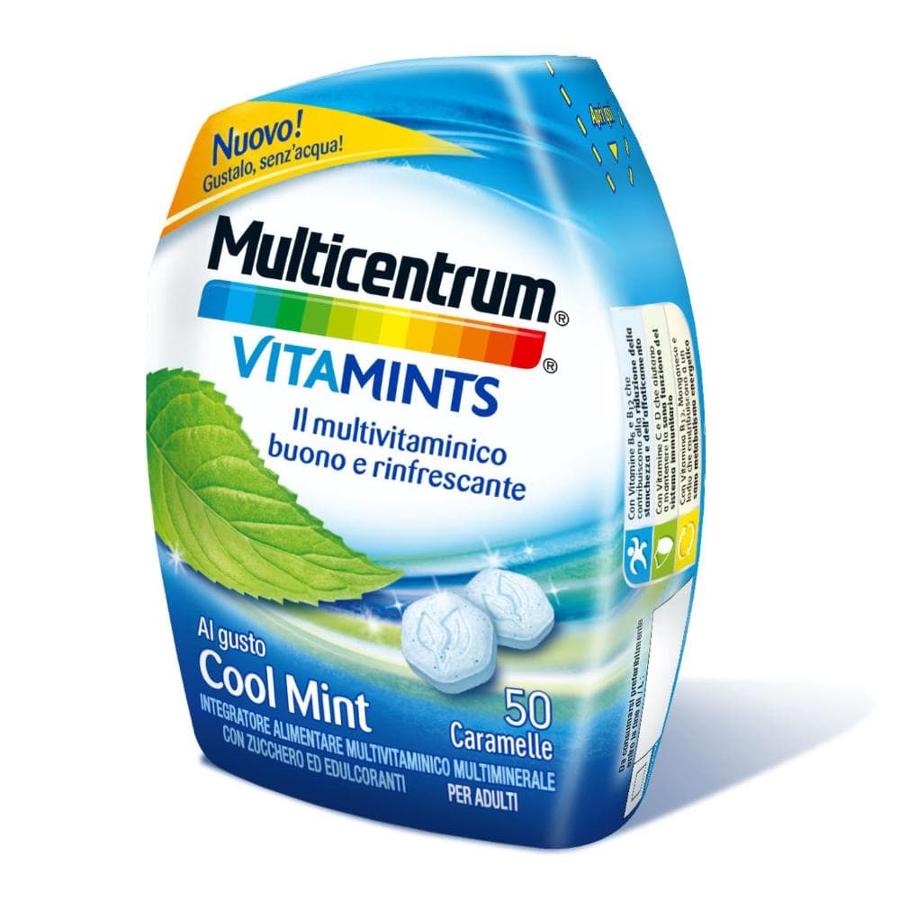 Multicentrum vitamints cool mint 50 caramelle