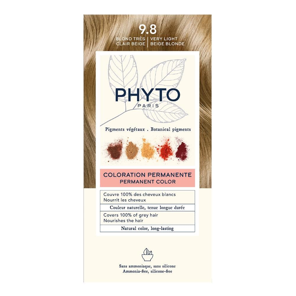 Phytocolor color kit 9,8 biondo chiarissimo cenere 1 latte 50 ml + 1 crema 50 ml + 1 maschera 12 ml