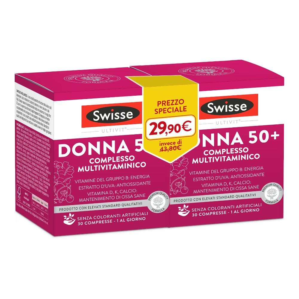 Swisse Multivitaminico Donna 50+ 30 Compresse Bipack