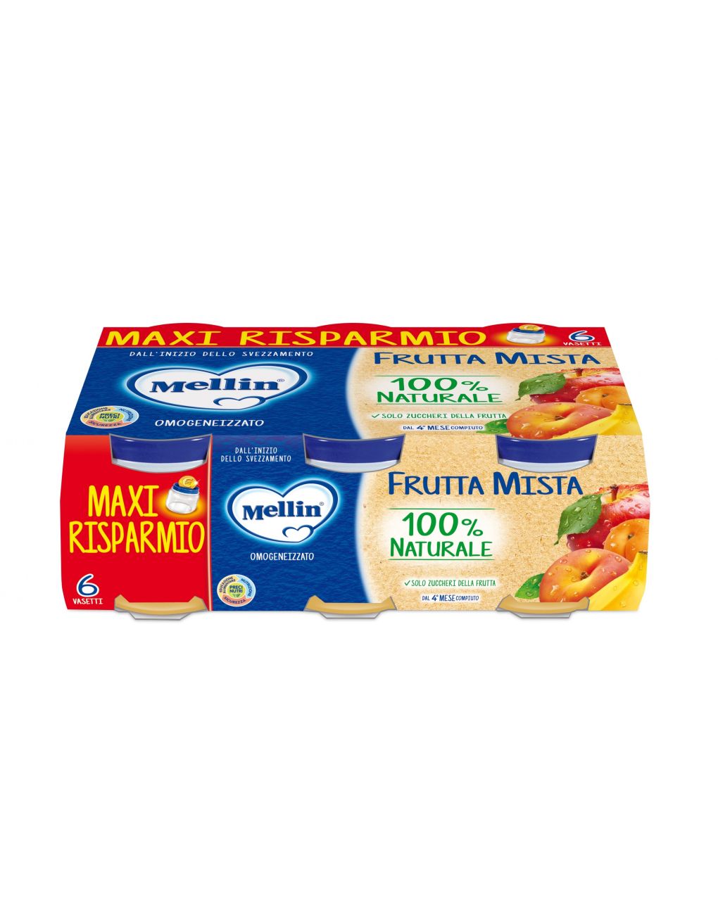 Mellin Omogeneizzato Di Frutta Mista 6x100 g