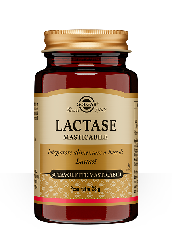 Solgar Lactase Masticabile Integratore Per Intolleranti al Latte 30 Tavolette