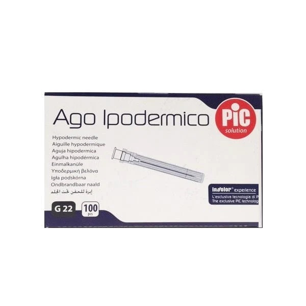 Ago Sterile Pic In Blister Singolo Cono Luer Lock Gauge22 0,70X30Mm 100 Pezzi