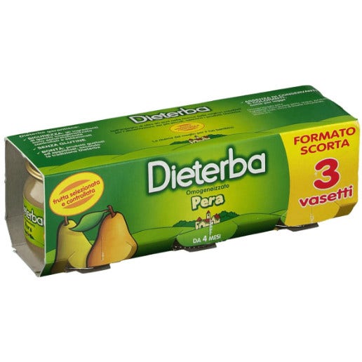 Dieterba Omogenizzato Pera 3 Vasetti da 80 g