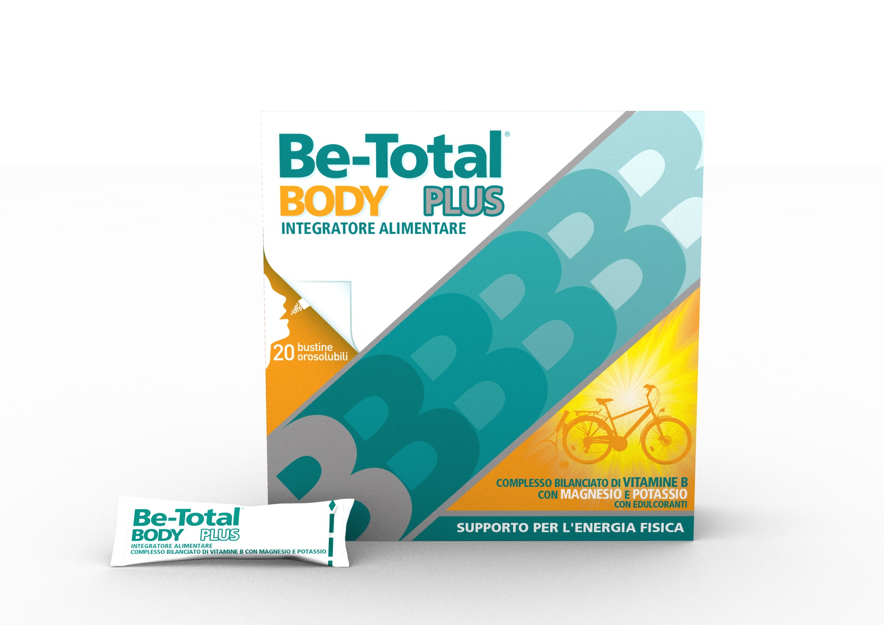 Be-Total Body Plus Integratore Alimentare Vitamina B Magnesio Potassio Adulti 20 Bustine