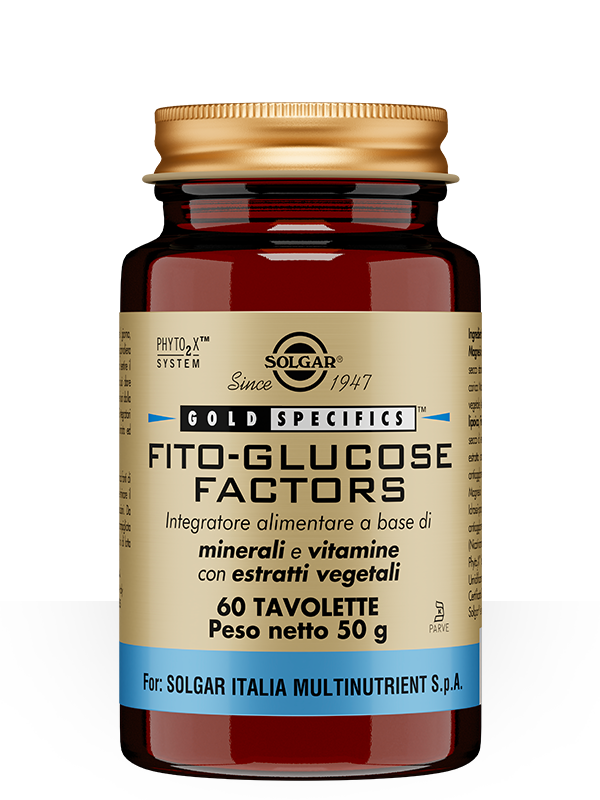 Solgar Fito-Glucose Factors Integratore Metabolismo Glucosio 60 Tavolette