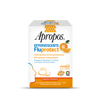 Apropos C Effervescente Fluprotect Integratore Vitamina C e Propoli 20 Compresse