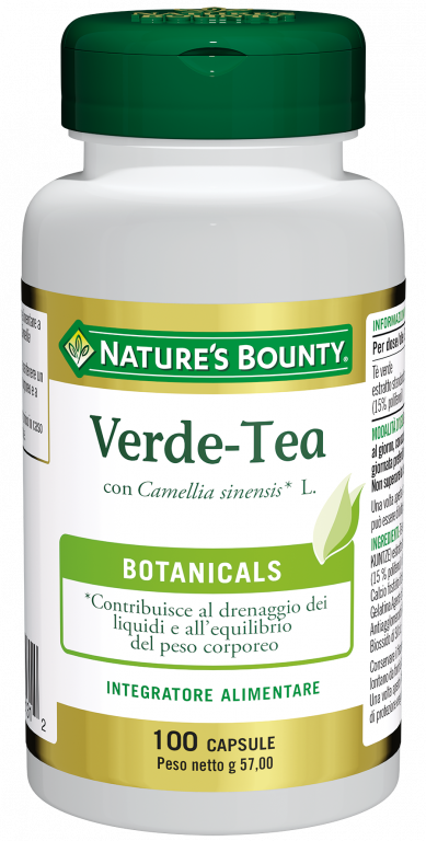 Nature's Bounty Verde-Tea Integratore Drenante 100 Capsule