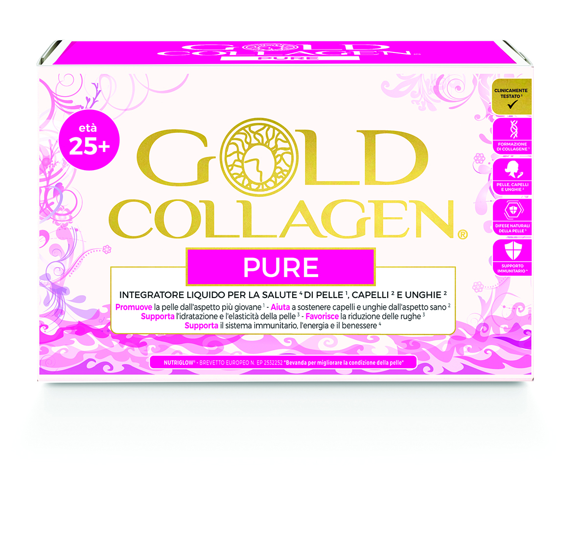 Gold Collagen Pure Integratore per la Pelle 10 Flaconcini