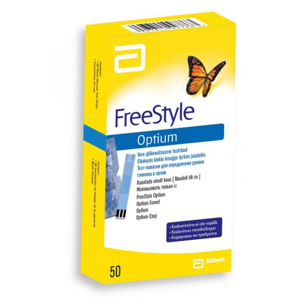 Freestyle Optium Strisce Reattive Glicemia 50 Pezzi