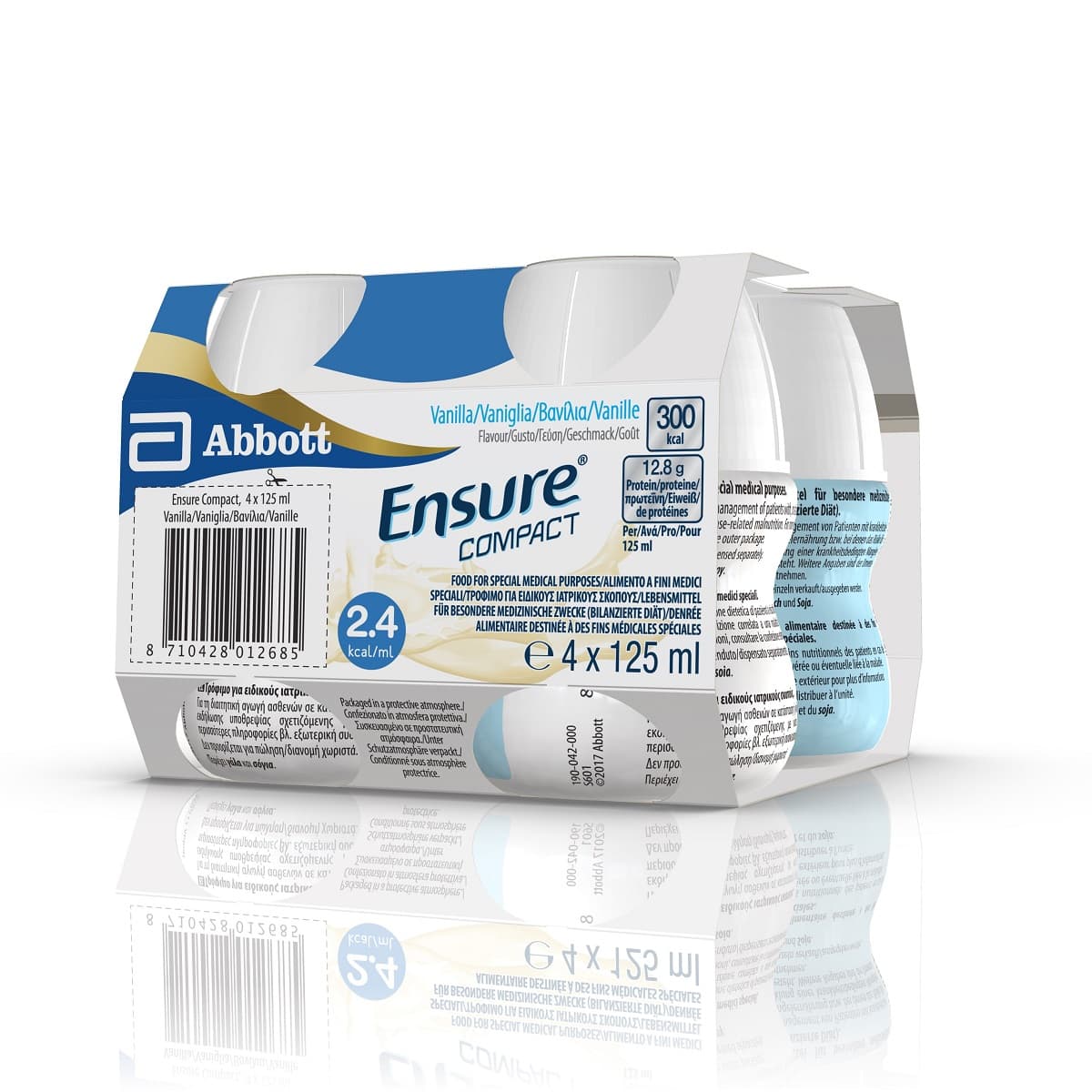 Ensure Compact Alimento a Fini Medici Speciali Ipercalorico e Proteico Vaniglia 4x125ml