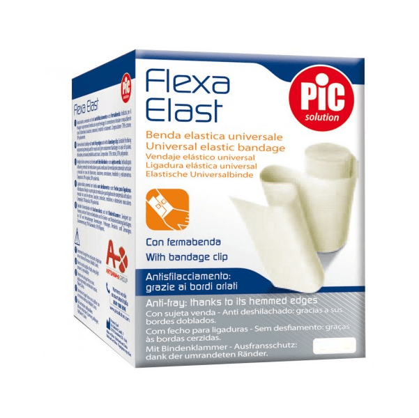 Pic Flexa Elast Benda Elastica Bianca 6 cm x 4 , 5 m con Fustella