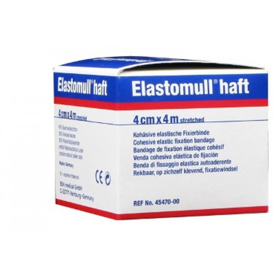 Elastomull Haft Benda Di Fissaggio Elastica Autoaderente cm 4x4 m