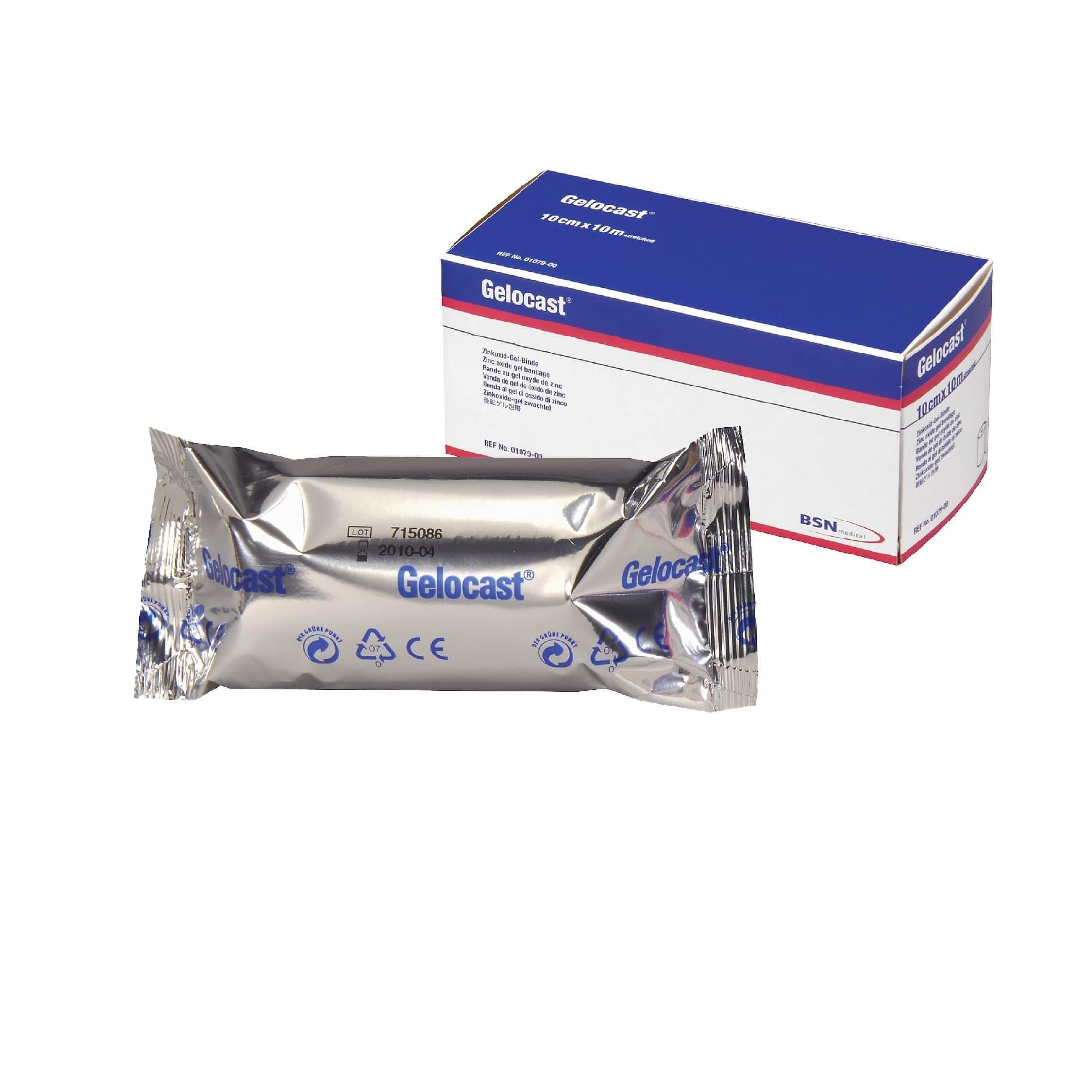 Benda monoestensibile elastica gelocast gel di ossido di zinco 700 x 8 cm 10 pezzi