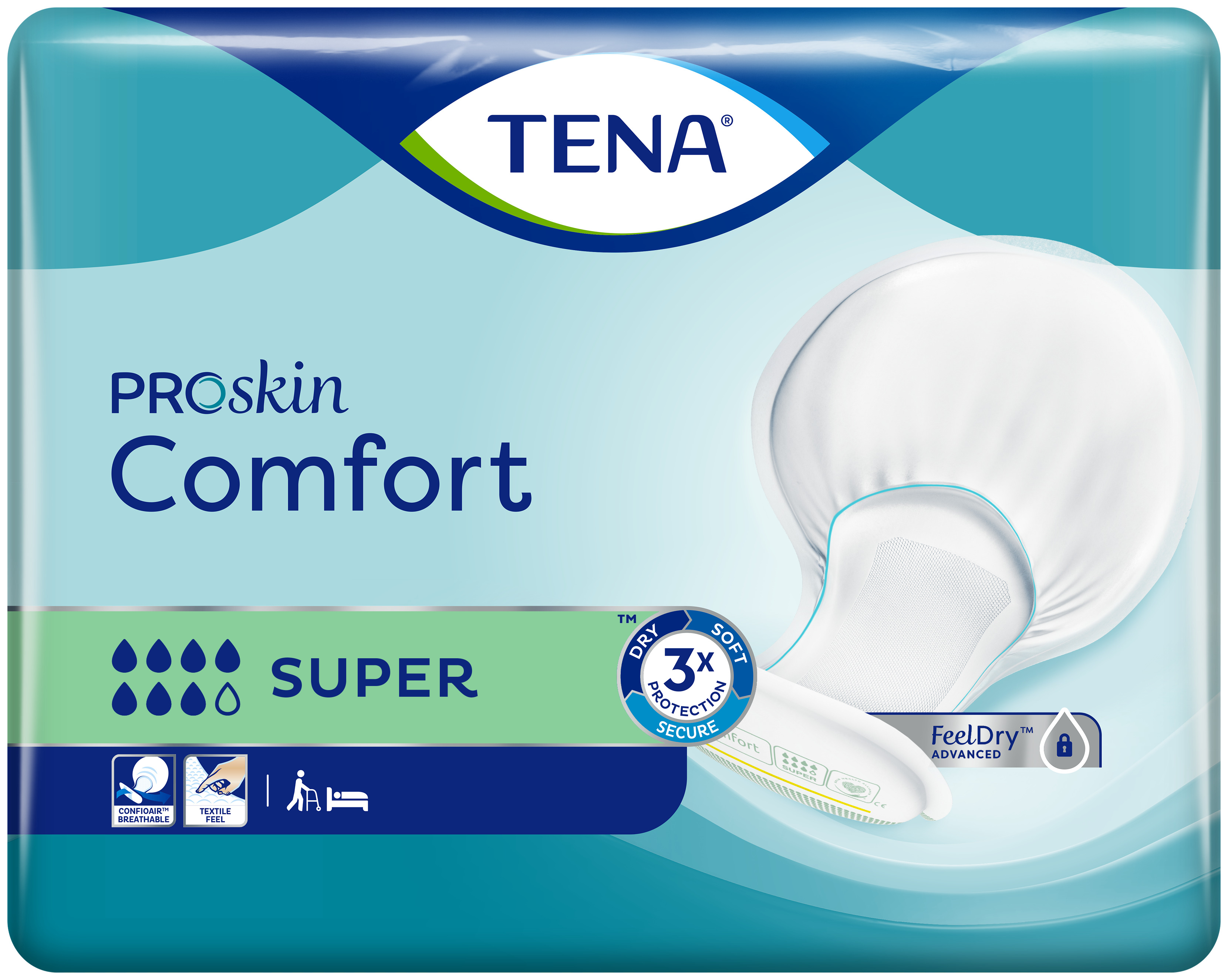 Tena Comfort Super Pannolini Colore Verde 40 pezzi