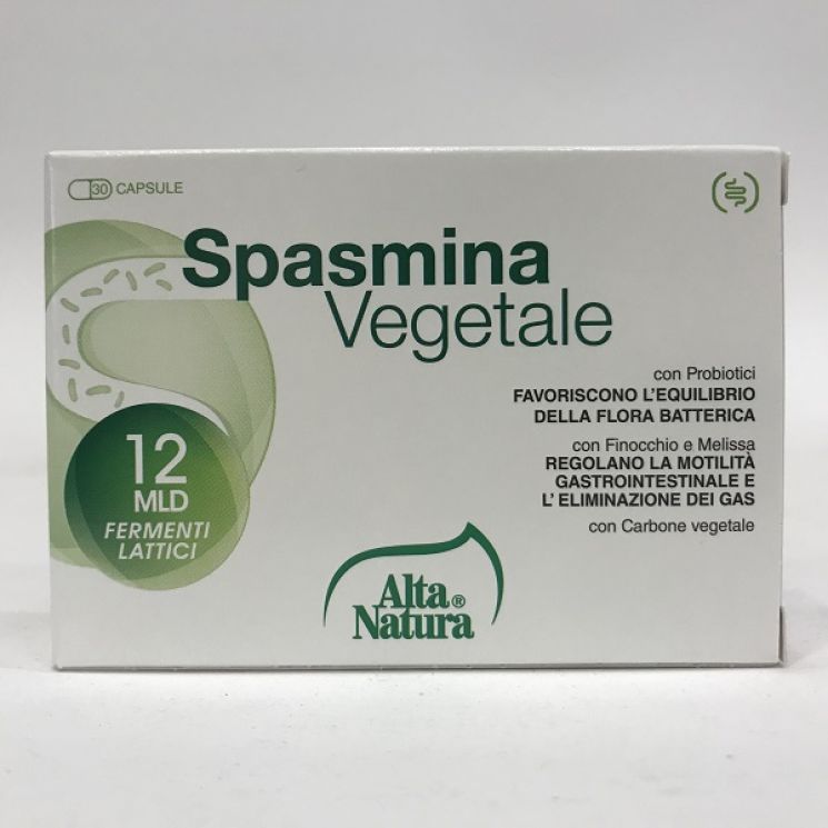 Alta Natura Spasmina Vegetale Integratore di Fermenti Lattici  30 Opercoli