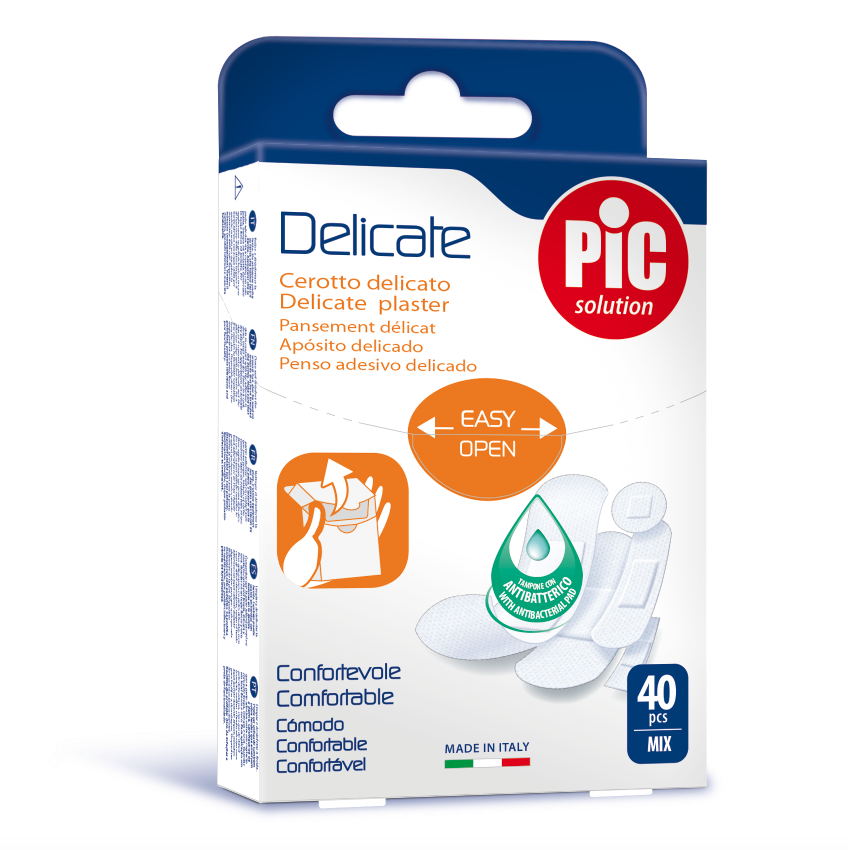 Pic Delicate Mix Cerotto Assorbente Antibatterico 40 Pezzi