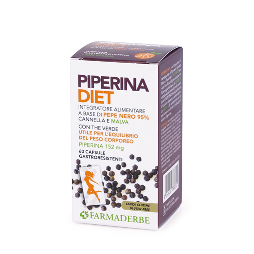 Farmaderbe Piperina Diet Integratore Peso Corporeo 60 Compresse