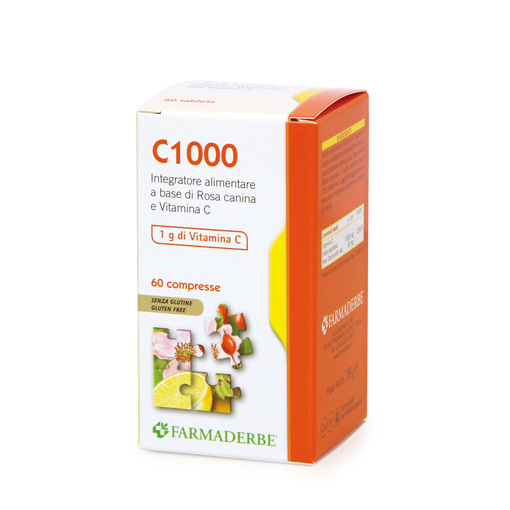 Farmaderbe Nutra Line C 1000 Integratore Sistema Immunitario 60 Compresse