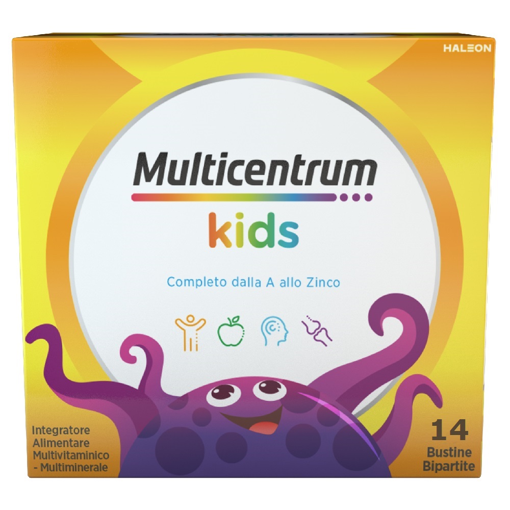 Multicentrum Baby Integratore Alimentare Multivitaminico Multiminerale Vitamine Bambini 3+ 14 Bustine