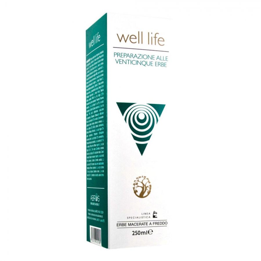 Well Life 25 Erbe Abros Tisana Contro Gonfiore Intestinale 250 ml
