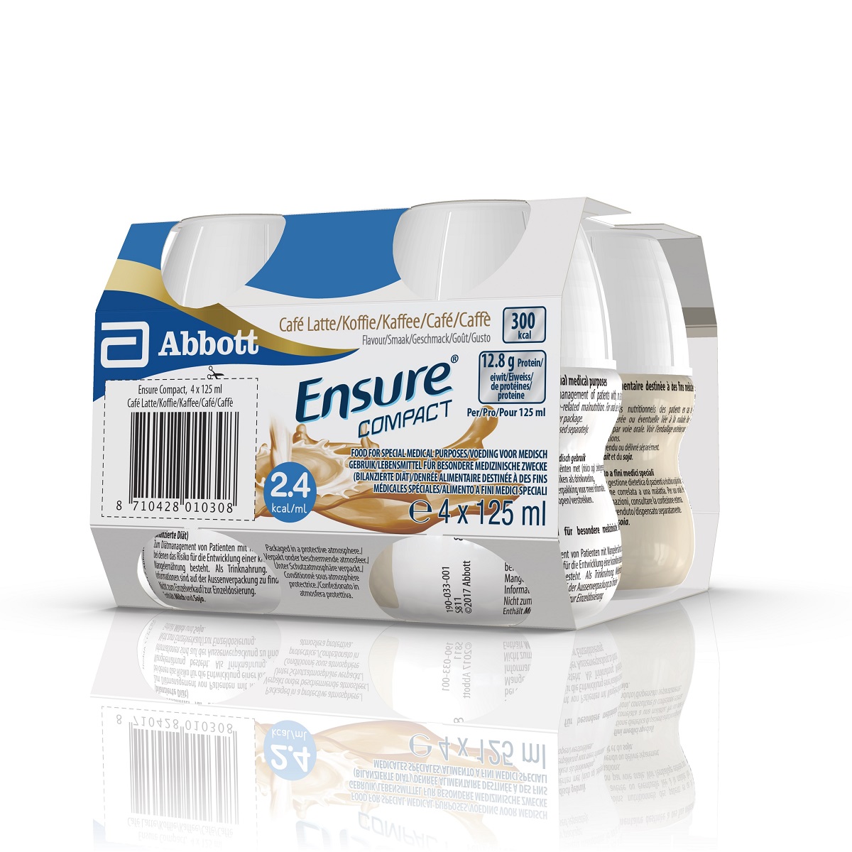 Ensure Compact Alimento a Fini Medici Speciali Ipercalorico e Proteico Caffè 4x125ml