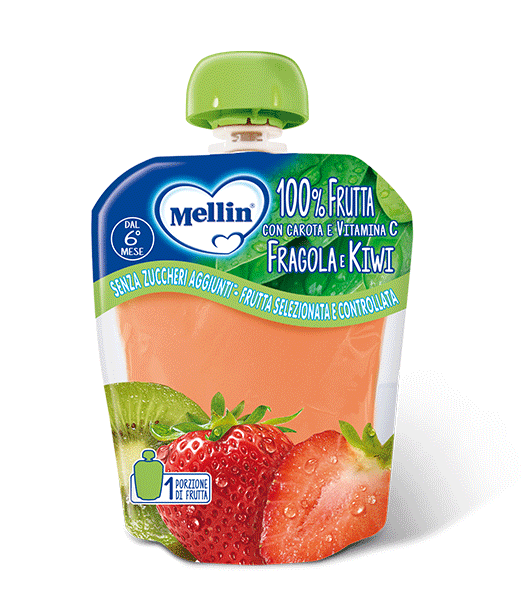 Mellin Pouch Fragola Kiwi 90G