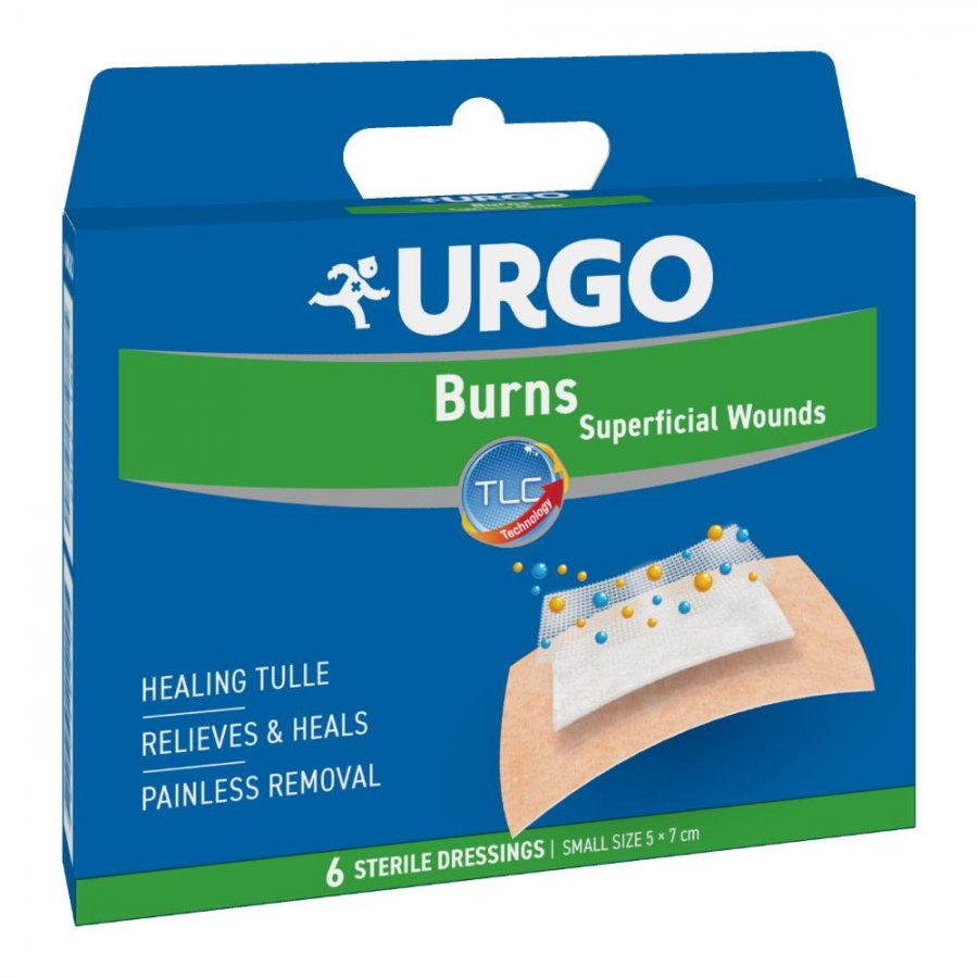 Urgo Cerotto Ustioni Superficiali 5x7cm 6 Pezzi