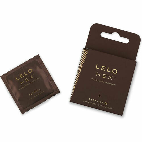 Lelo Hex Respect Preservativi XL Lattice Naturale 3 Pezzi