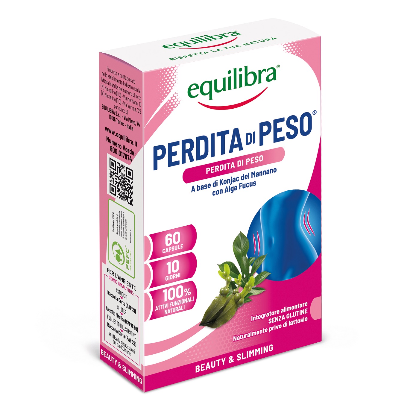 Equilibra Perdita di Peso Integratore Dimagrante 60 Capsule