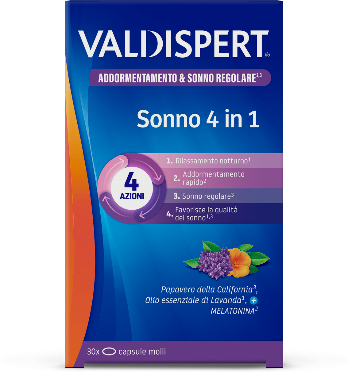 Valdispert Sonno 4 in 1 Integratore Sonno 30 Capsule