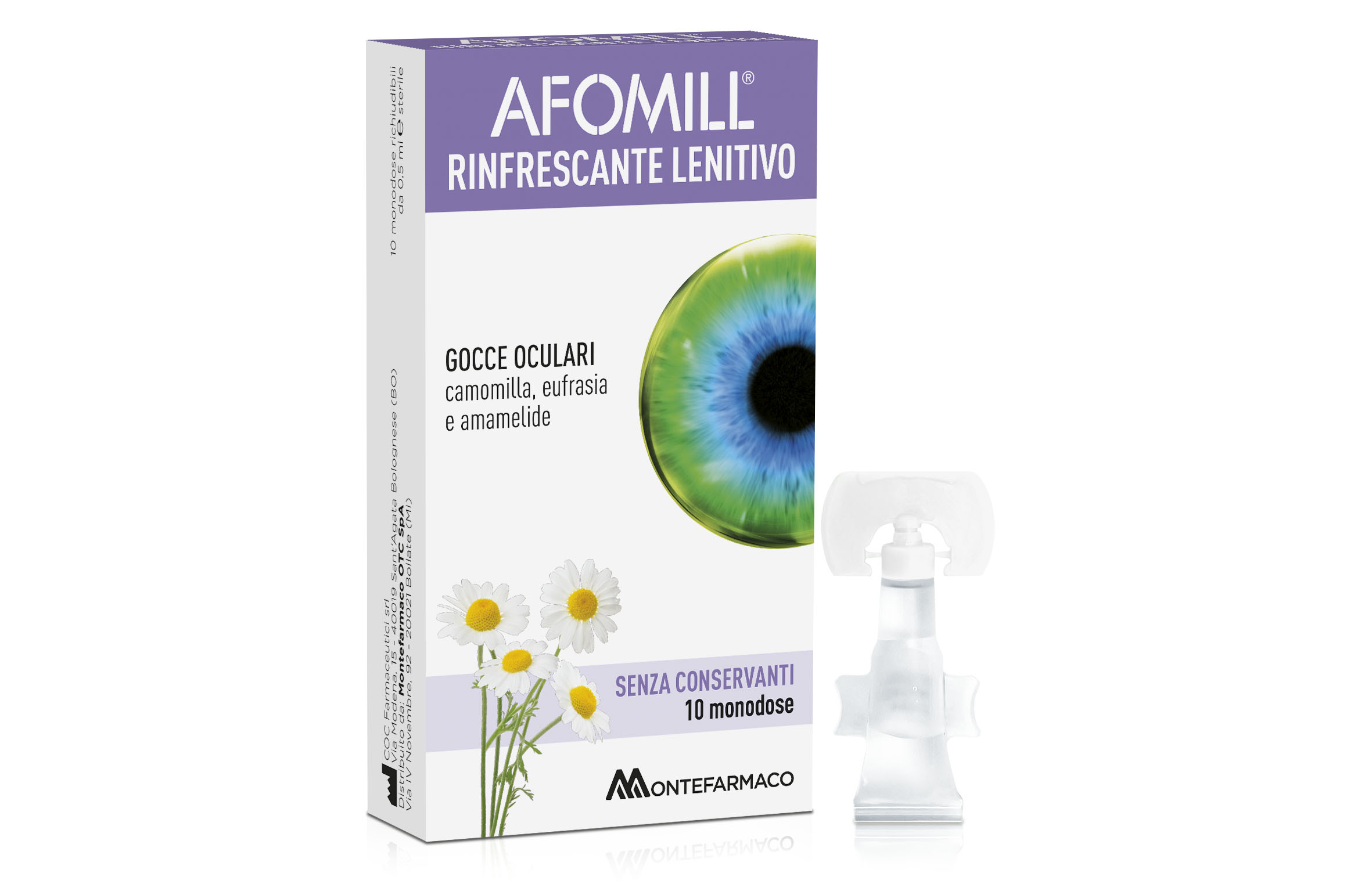 Afomill Rinfrescante e Lenitivo Gocce Oculari 10 Flaconcini Monodose