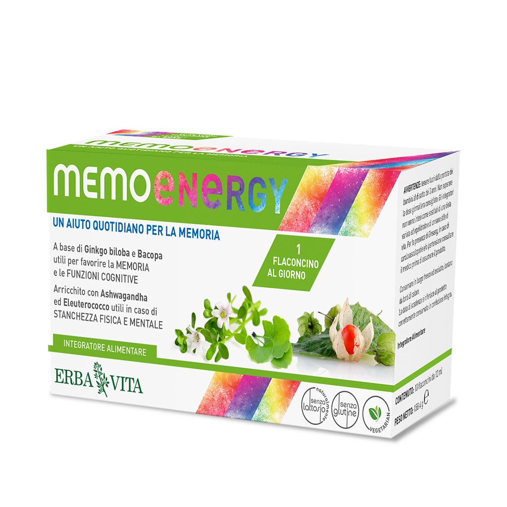 Erba Vita Memo Energy Integratore Per la Concentrazione 10 Flaconcini