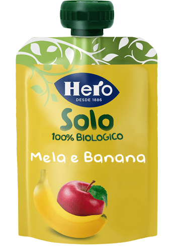 Hero Solo Frutta Frullata 100% Bio Mela Banana 100 g