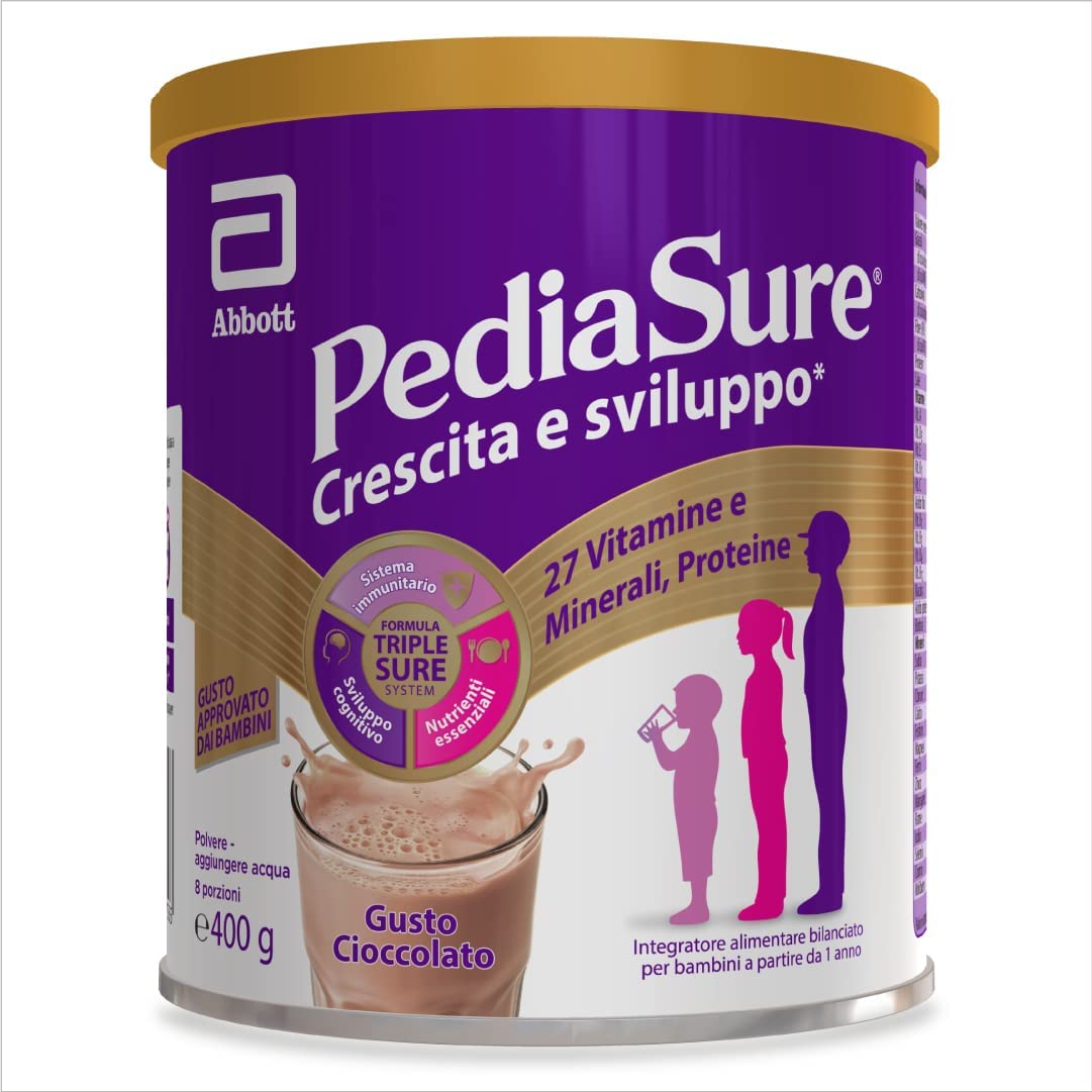 Pediasure Crescita E Sviluppo Integratore Alimentare per Bambini Cioccolato 400g