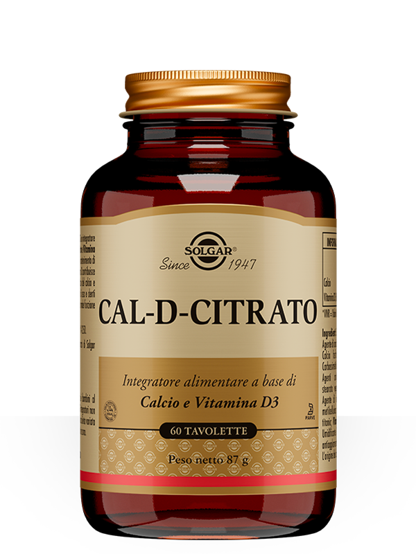 Solgar Cal-D-Citrato Integratore Di Calcio 60 Tavolette