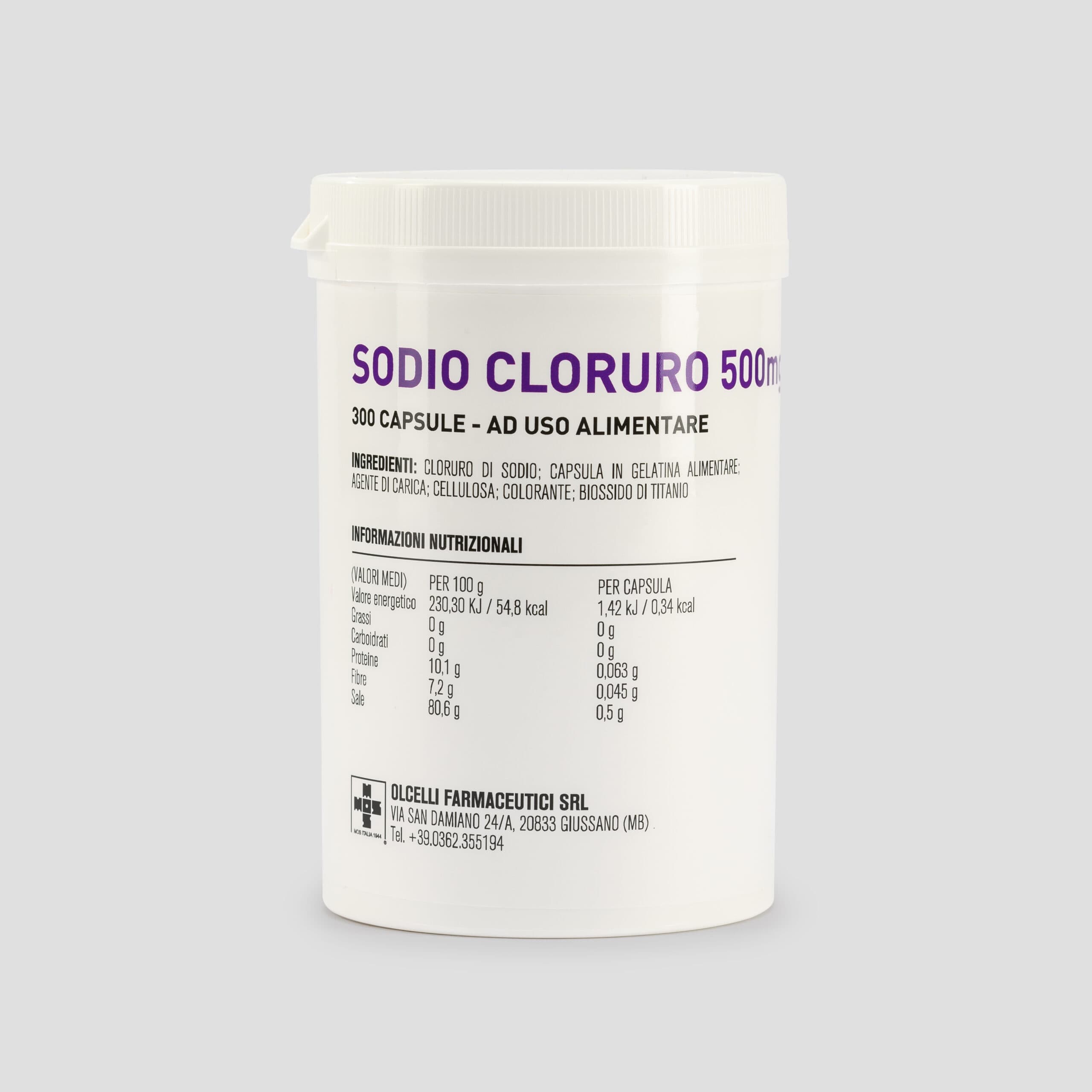 Sodio cloruro 300 capsule 500mg