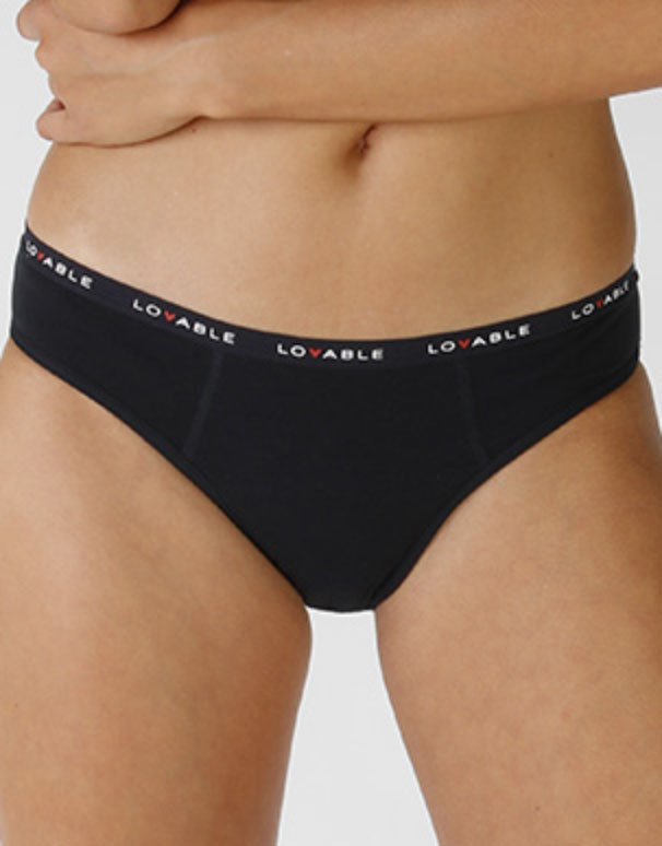 LOVABLE SLIP FLUSSO MEDIO NERO