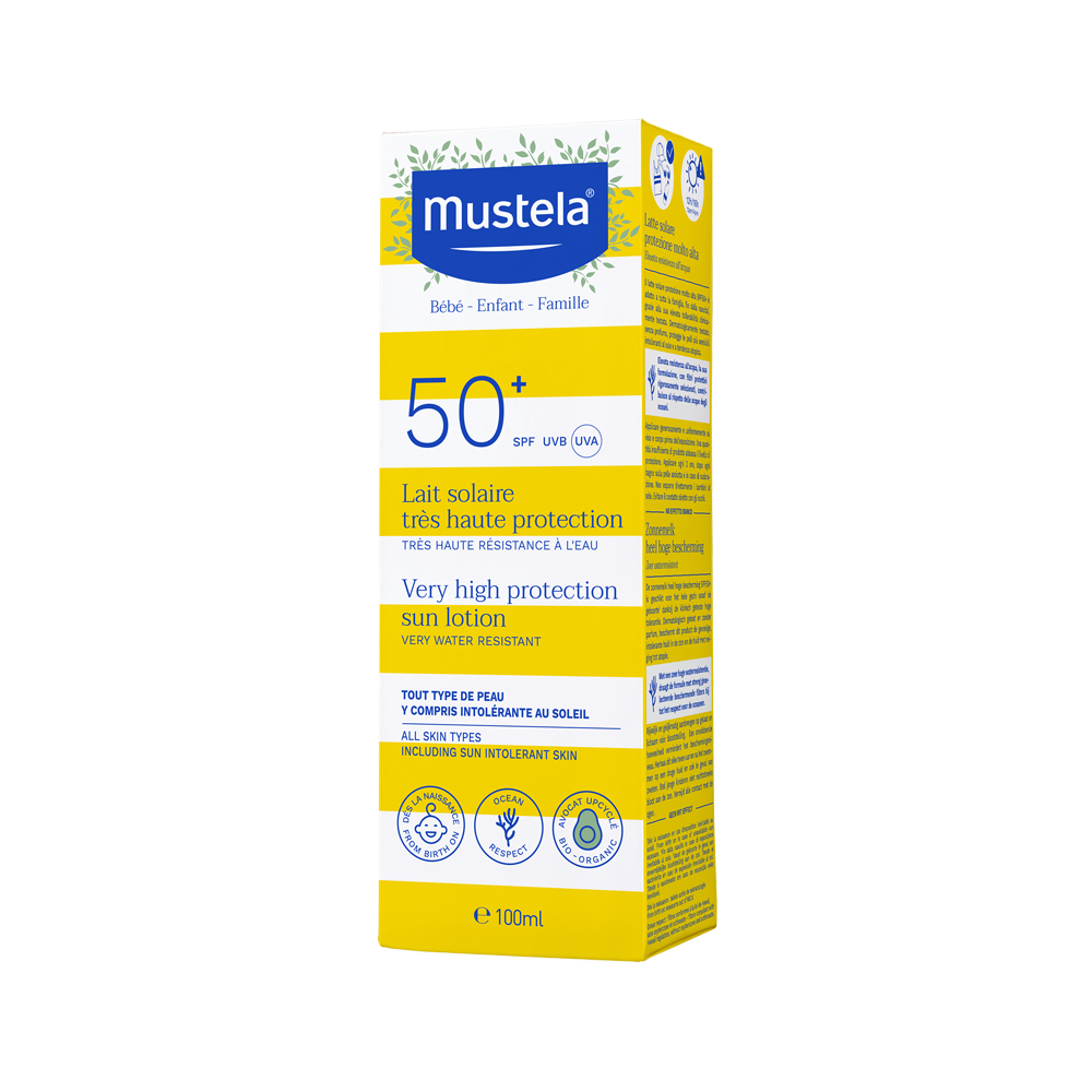 Mustela Latte Solare SPF 50+ Protezione Per Tutta La Famiglia 100 ml