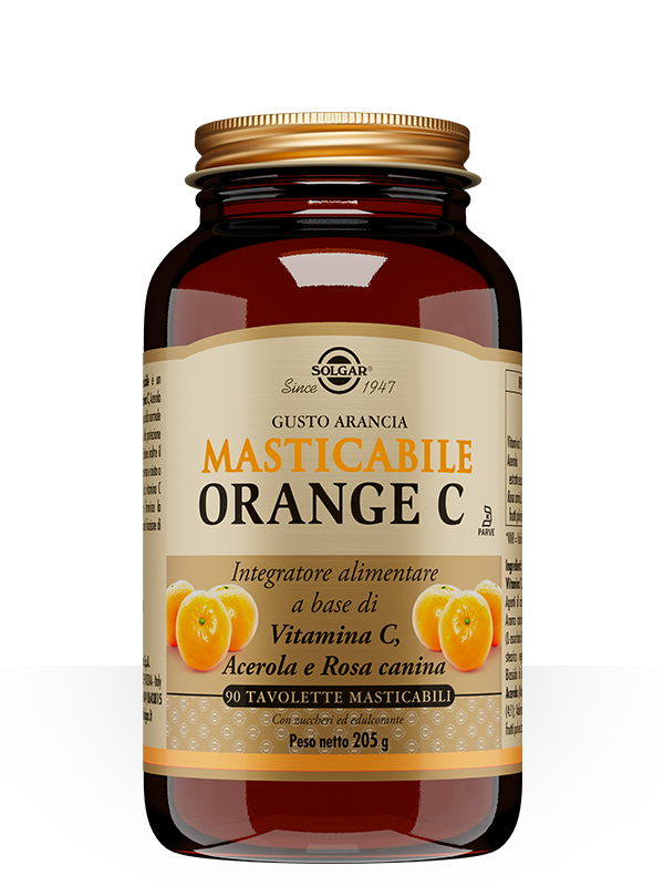 Solgar Orange C Integratore Vitamina C 90 Tavolette Masticabili